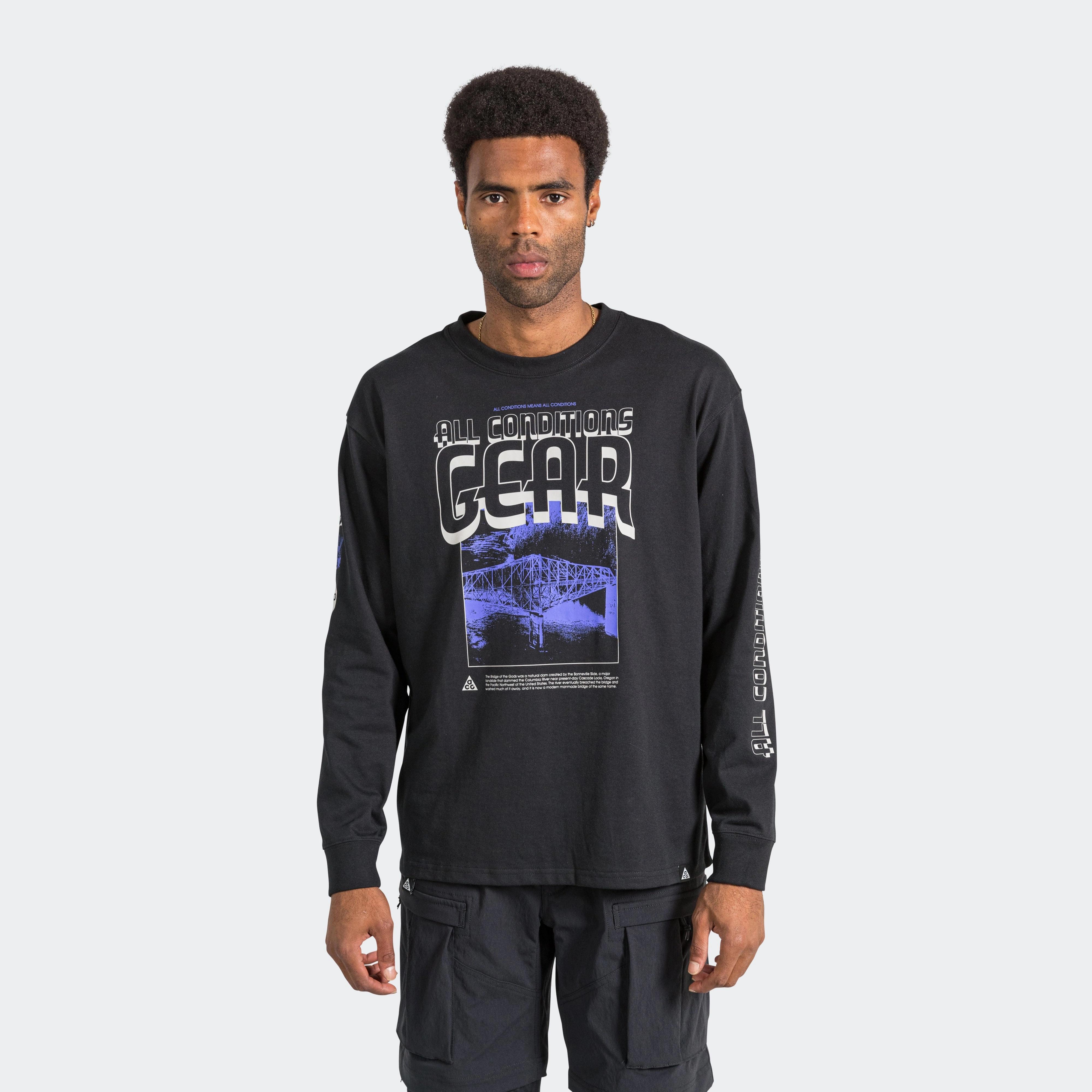 NRG Dri-FIT Tee LS TRLL BRDG - Black