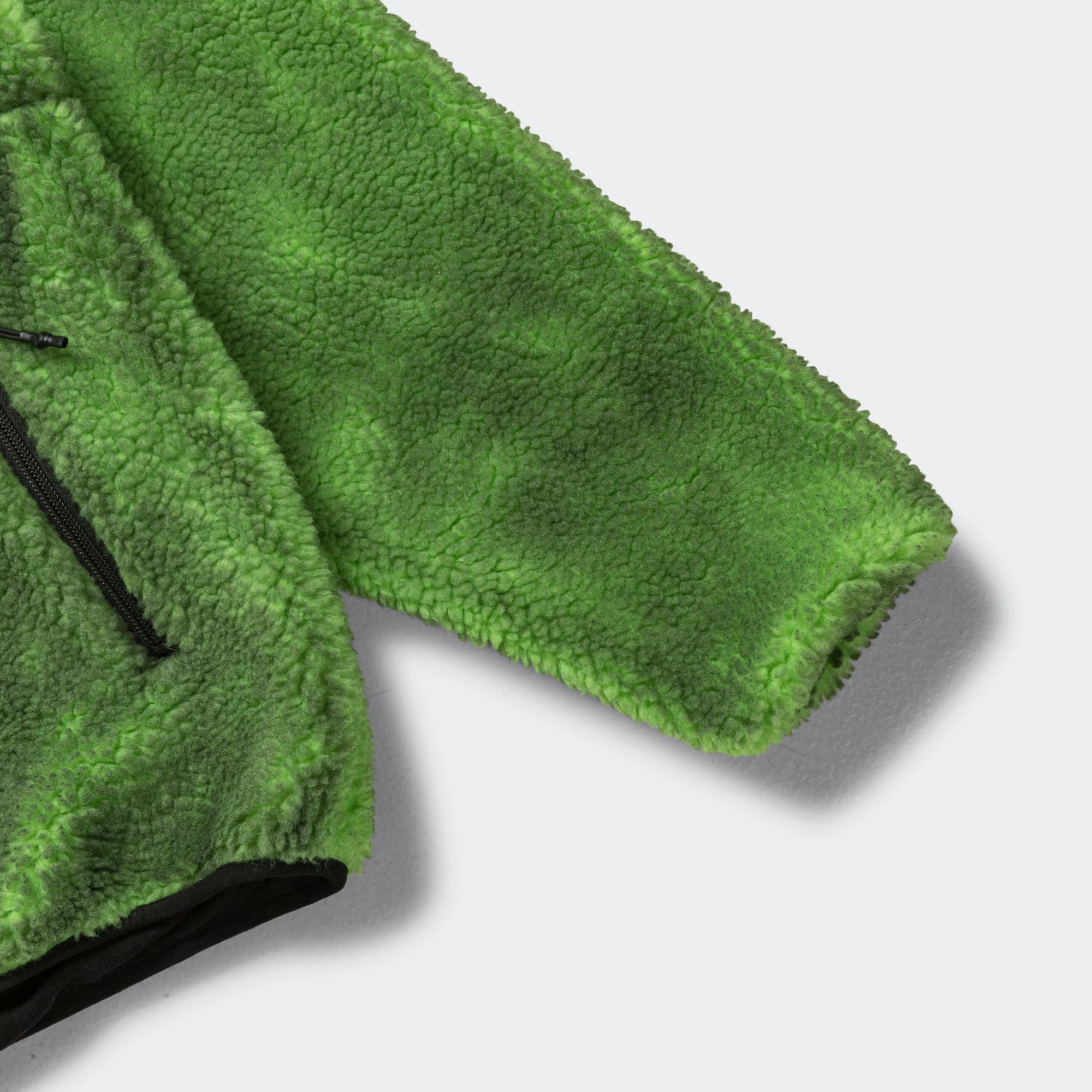 Painted Sherpa Fleece Lined Jacket - Green
