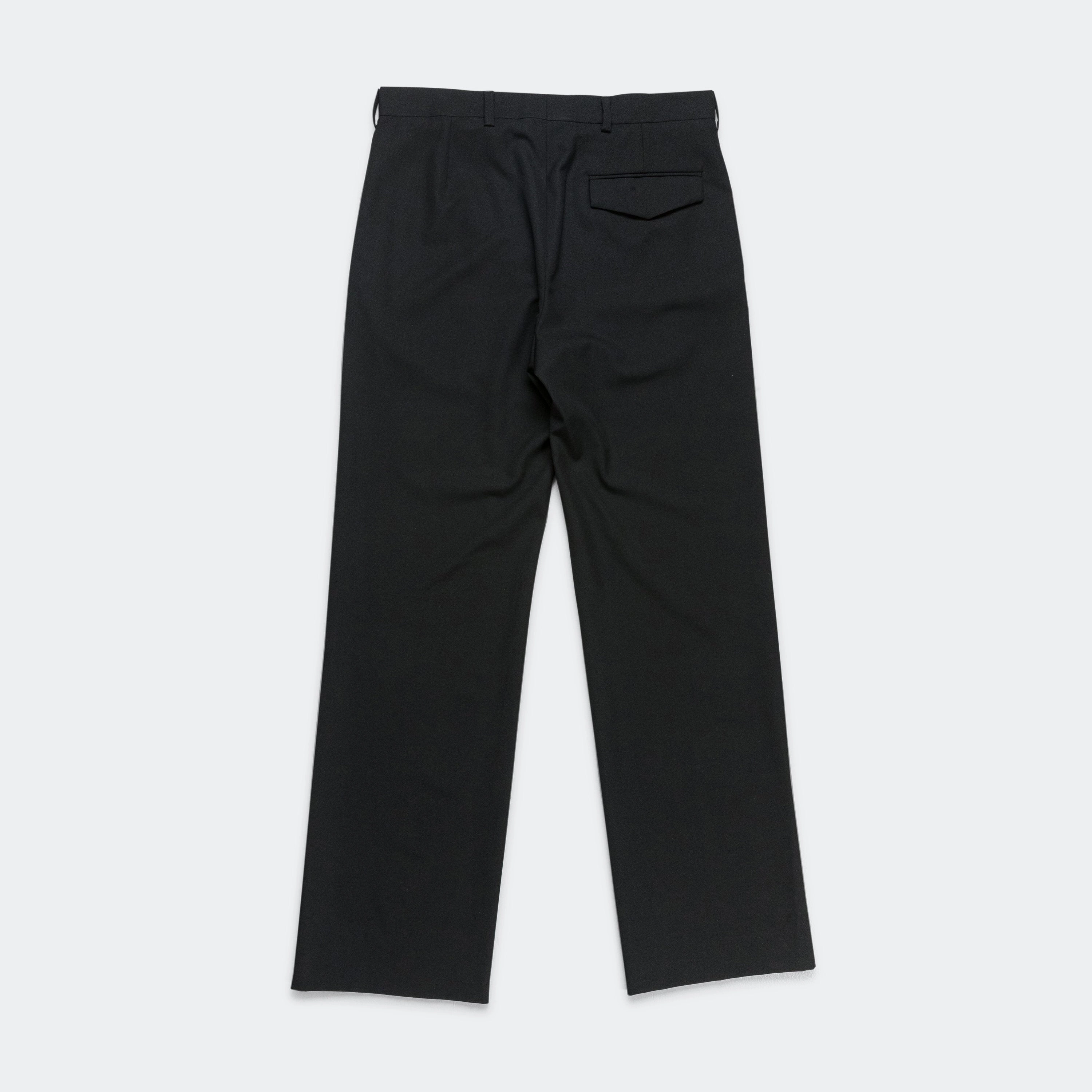 Popeline Wool Trousers - Black