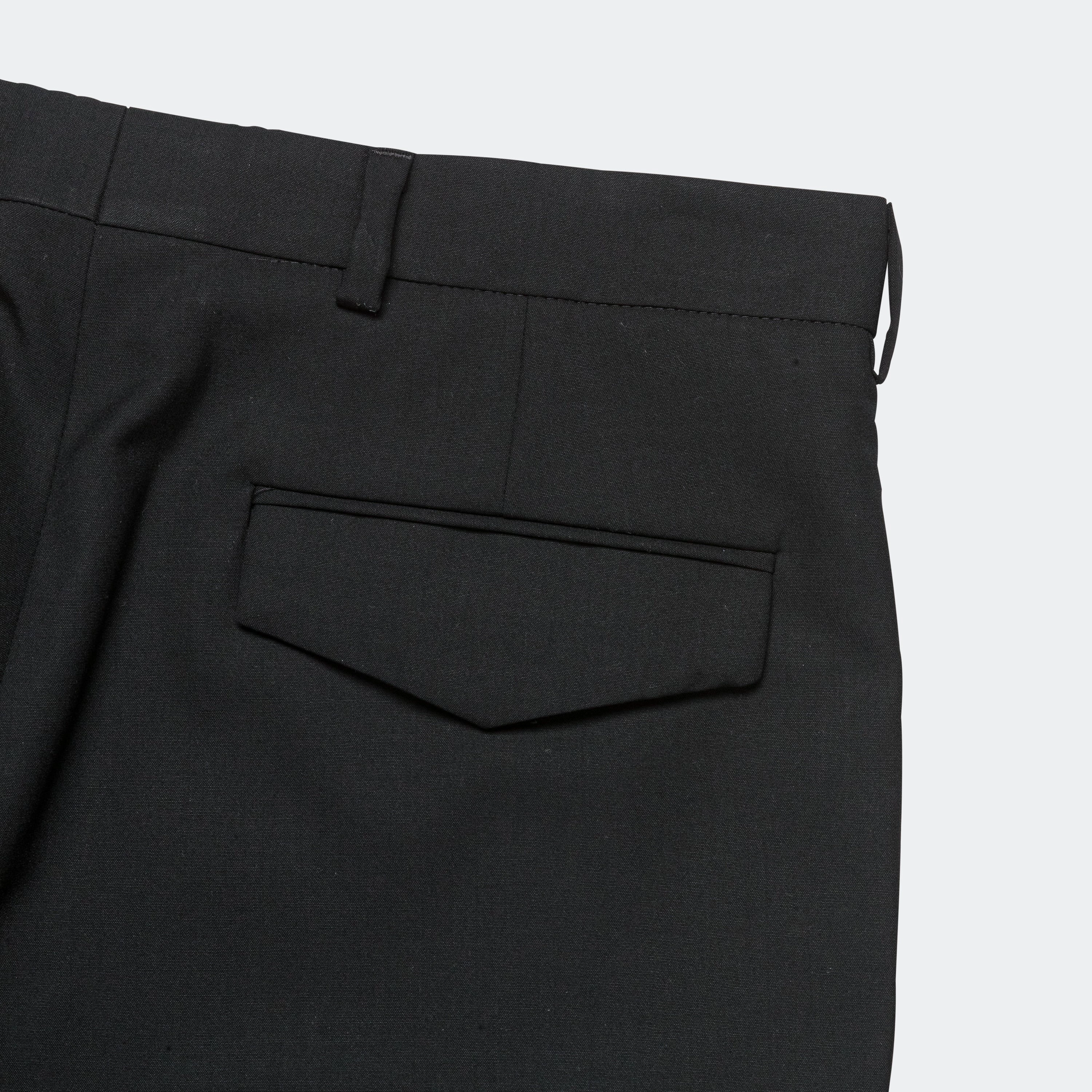 Popeline Wool Trousers - Black
