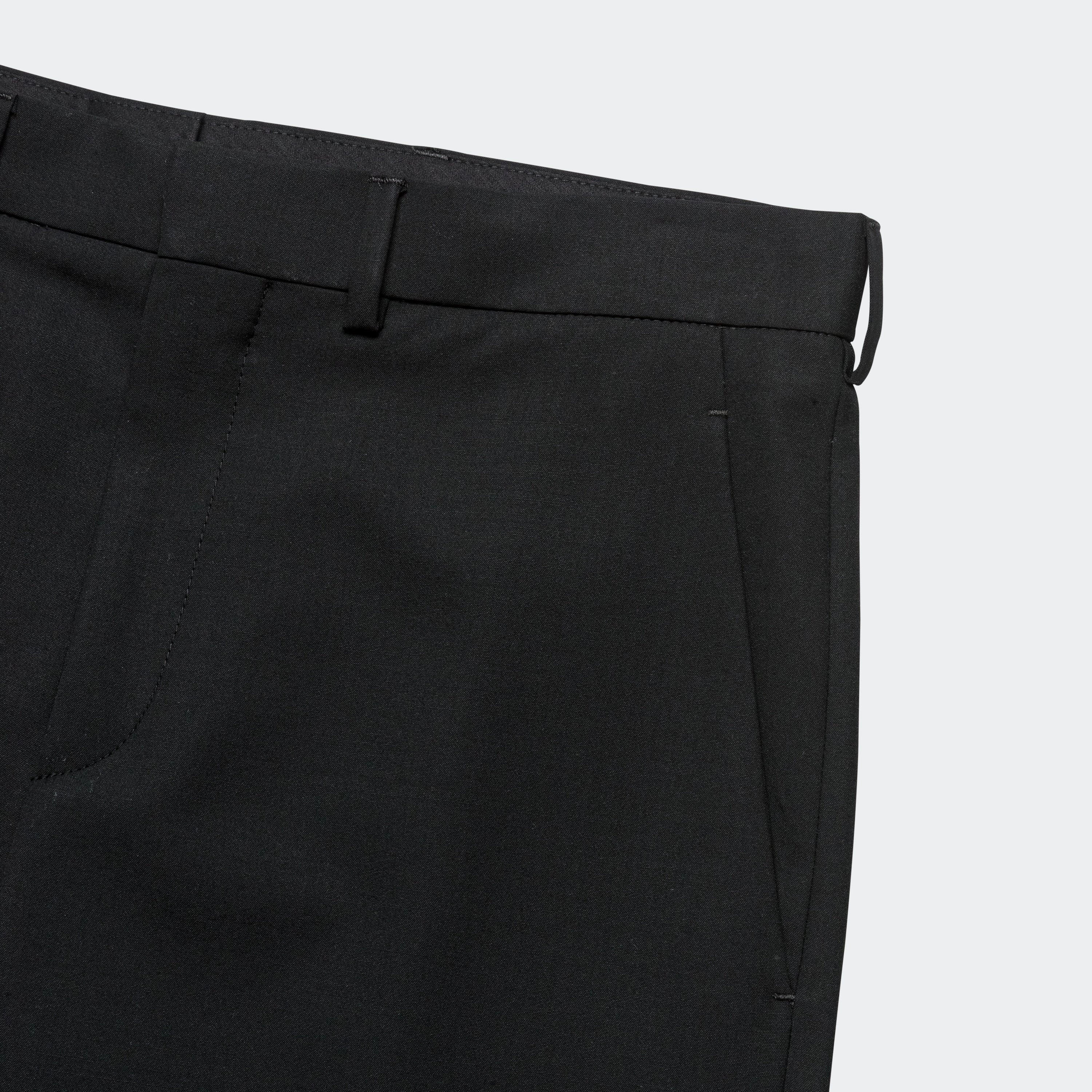 Popeline Wool Trousers - Black