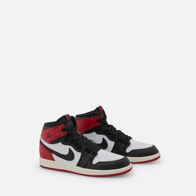 Pre-School Air Jordan 1 Retro High OG 'Black Toe' White | Black | Varsity Red | Sail