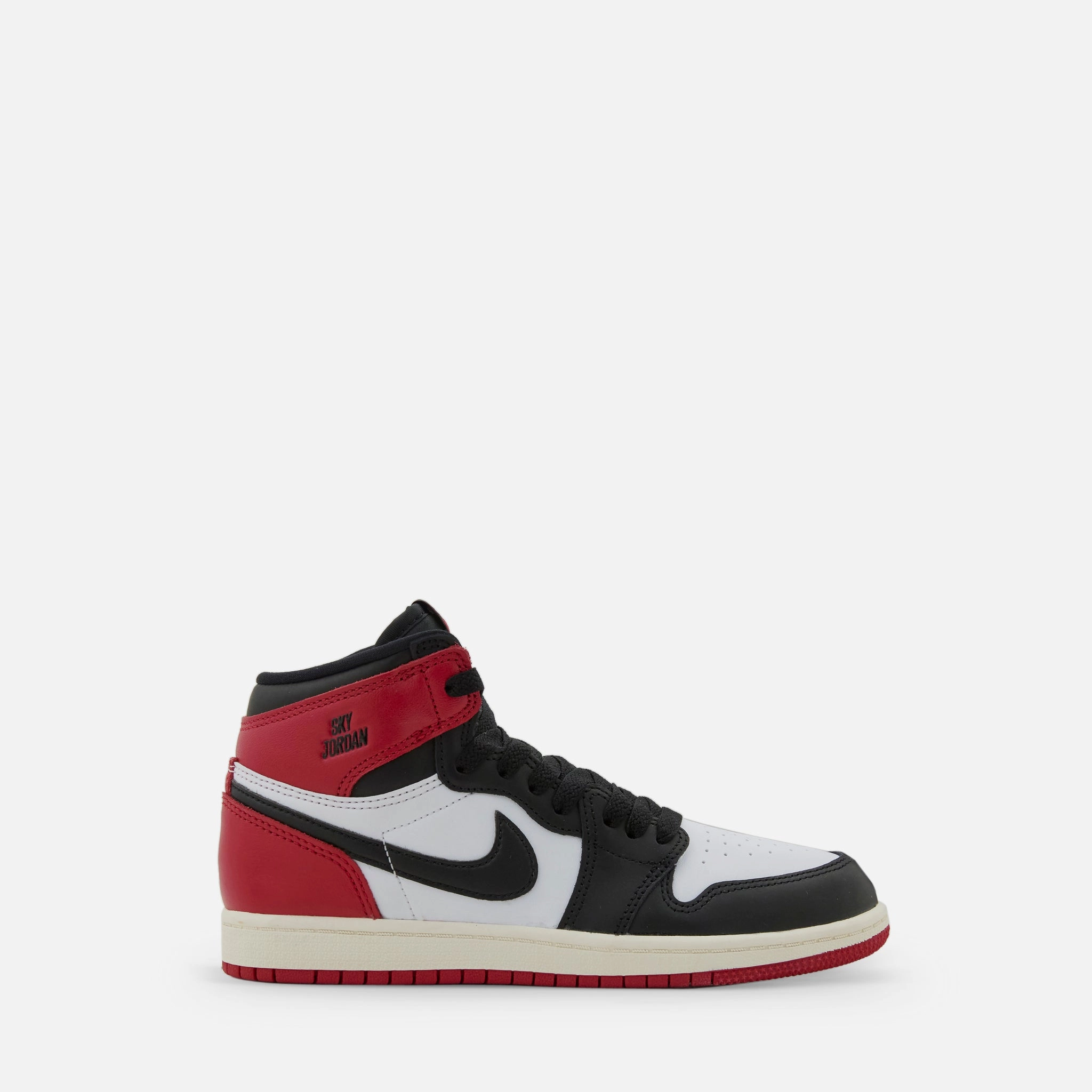 Pre-School Air Jordan 1 Retro High OG 'Black Toe' White | Black | Varsity Red | Sail