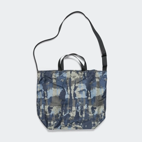 Print Technical Tote - Steel Blue