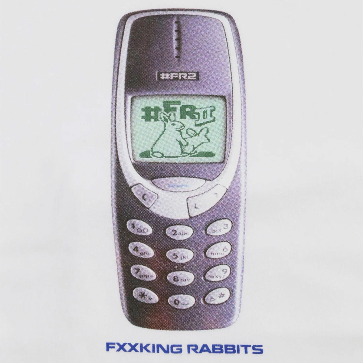 Rabbits Phone Tee 'White'