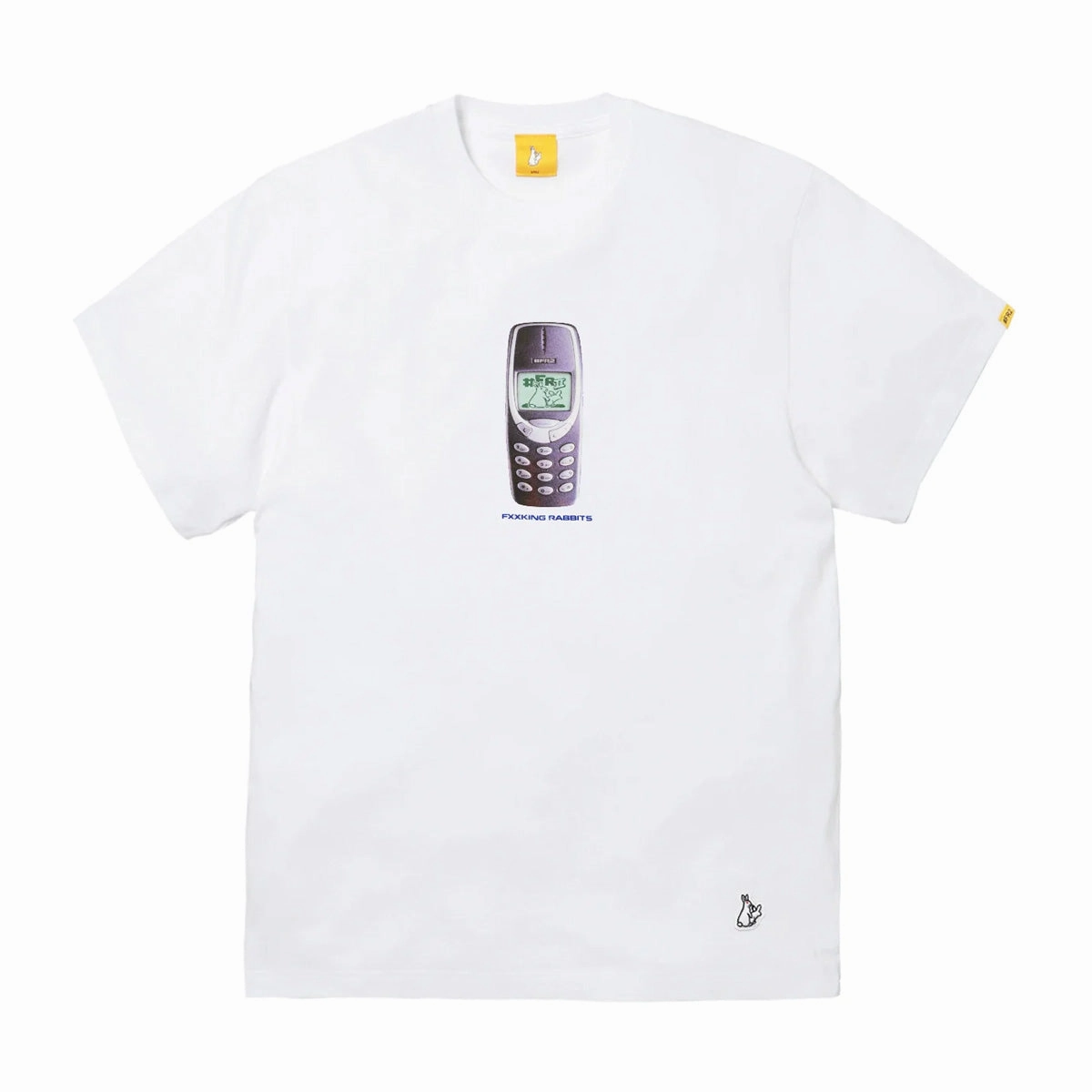 Rabbits Phone Tee 'White'