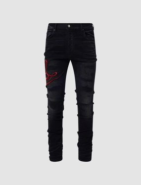 RED SNAKE THRASHER JEAN