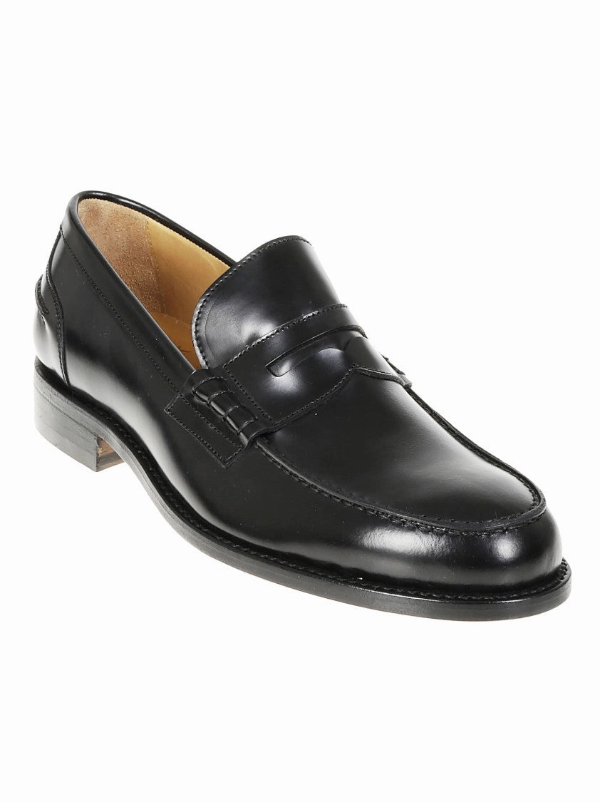 Refined Black Leather Moccasin Loafer