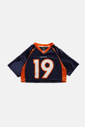 Rework Broncos Crop NFL Jersey - S