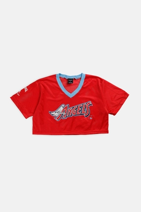 Rework Crop Anaheim Angels MLB Jersey - L
