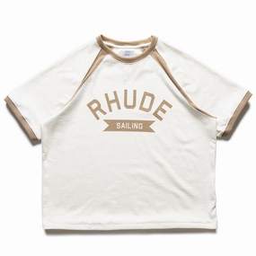 Rhude Sailing Tee - Vintage White/Khaki