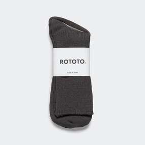 Ribbed Crew Sock - Dark Grey
