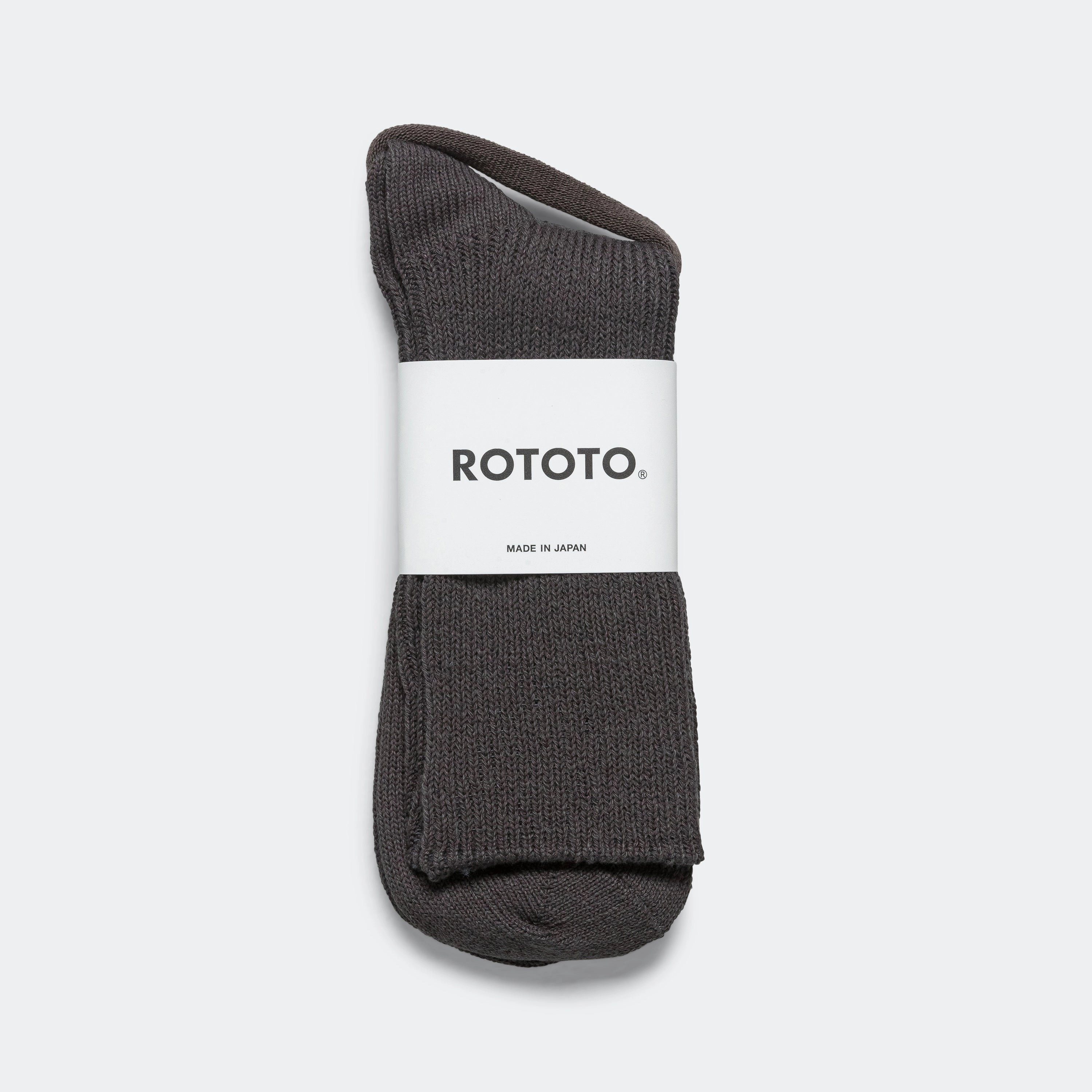 Ribbed Crew Sock - Dark Grey