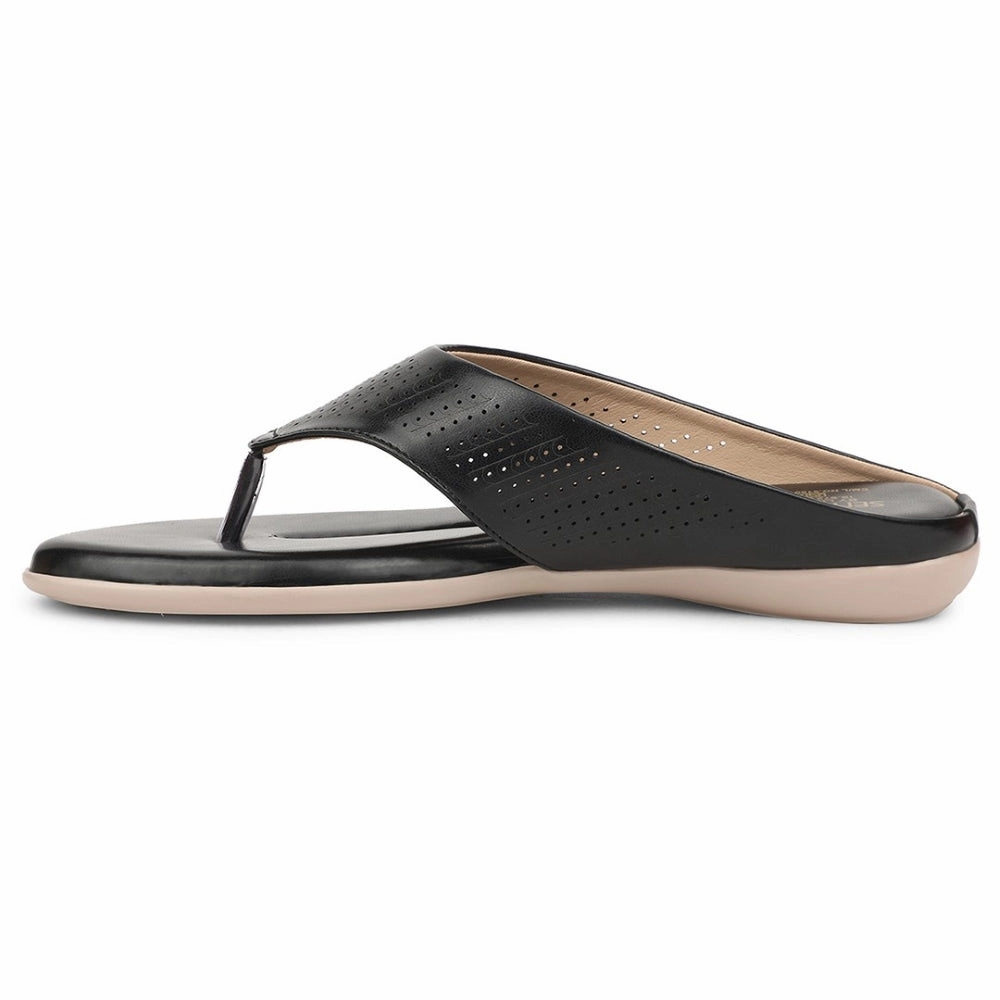 Senorita Black Casual Slipper For Women AGL-101 By Liberty