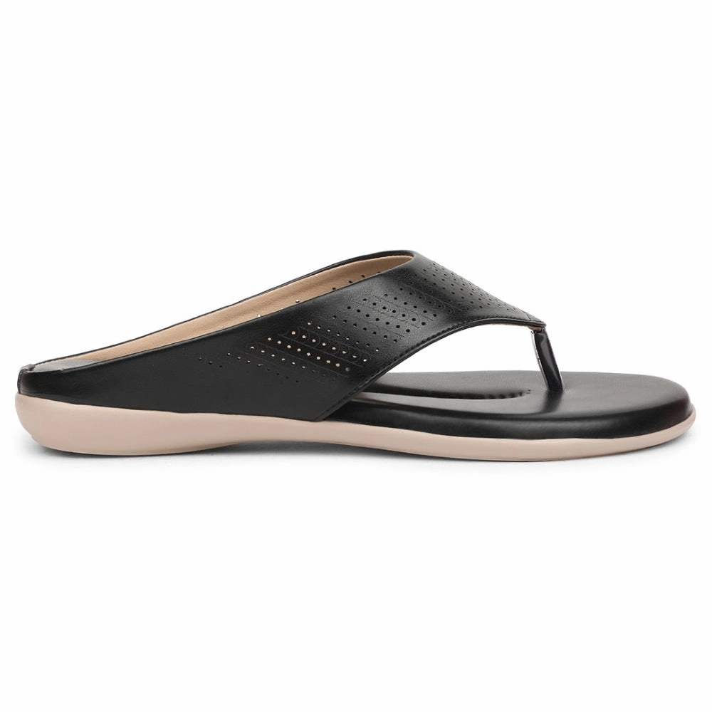 Senorita Black Casual Slipper For Women AGL-101 By Liberty