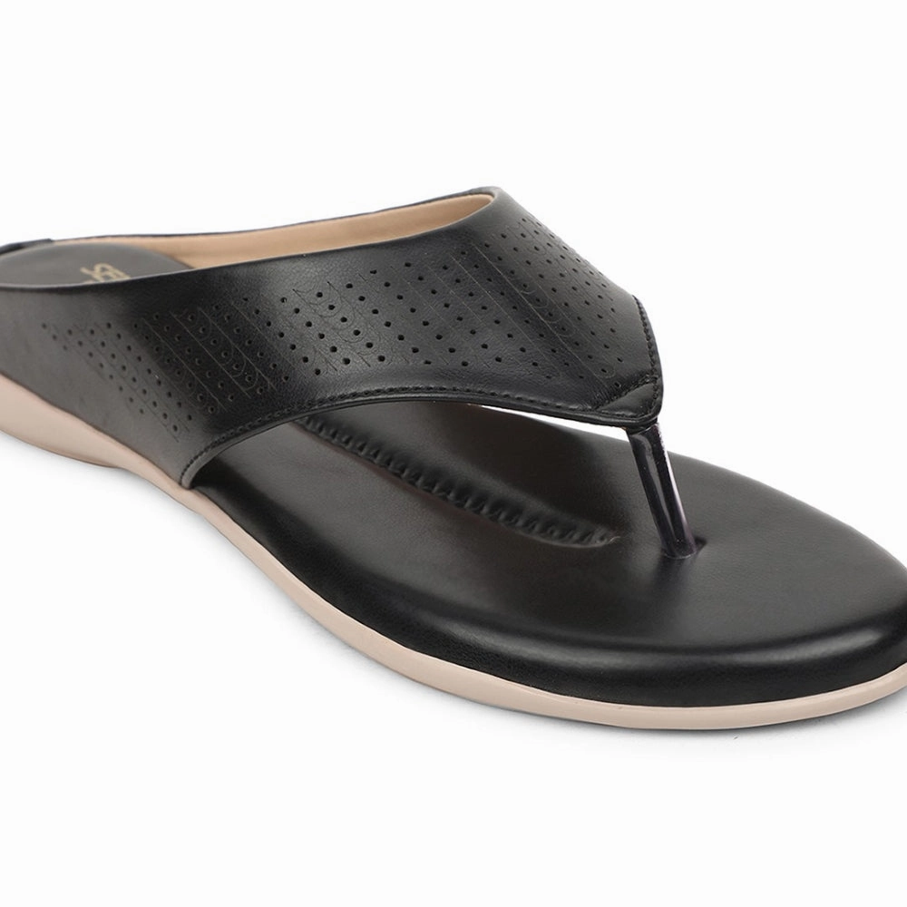 Senorita Black Casual Slipper For Women AGL-101 By Liberty