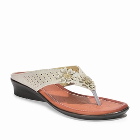 Senorita Casual Grey Slippers For Women LAF-1087 By Liberty