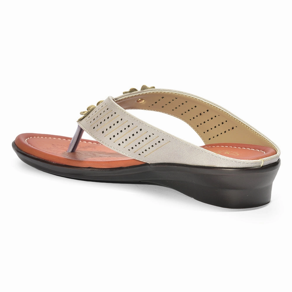 Senorita Casual Grey Slippers For Women LAF-1087 By Liberty
