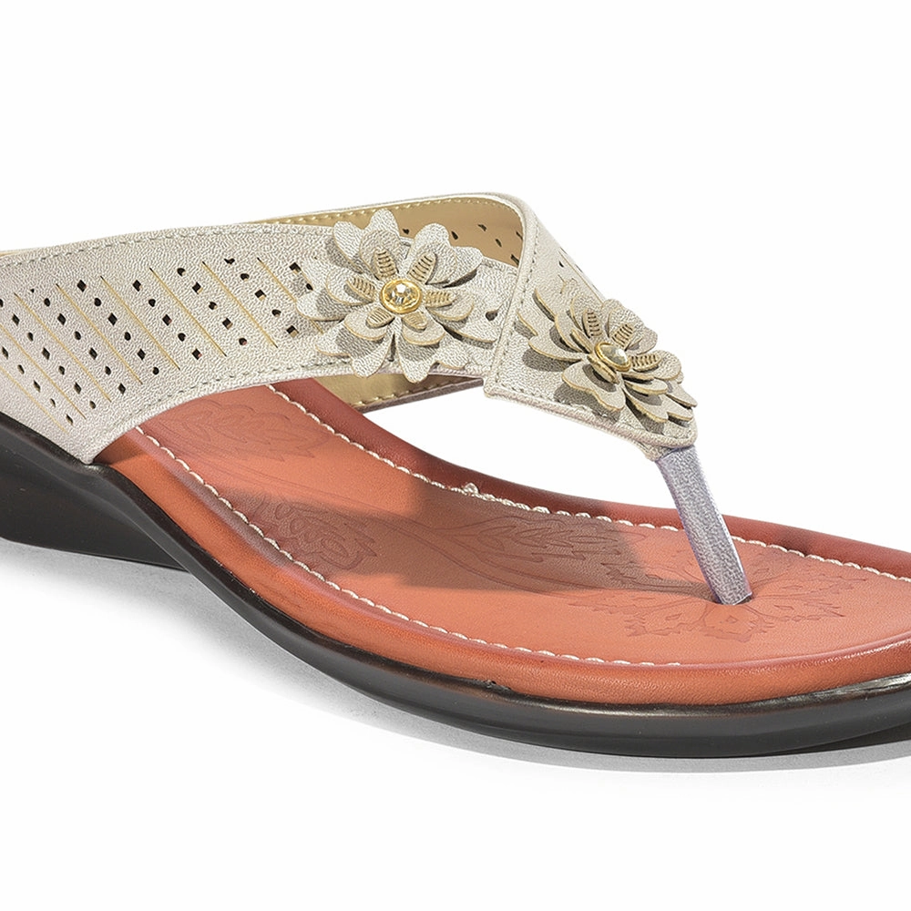 Senorita Casual Grey Slippers For Women LAF-1087 By Liberty