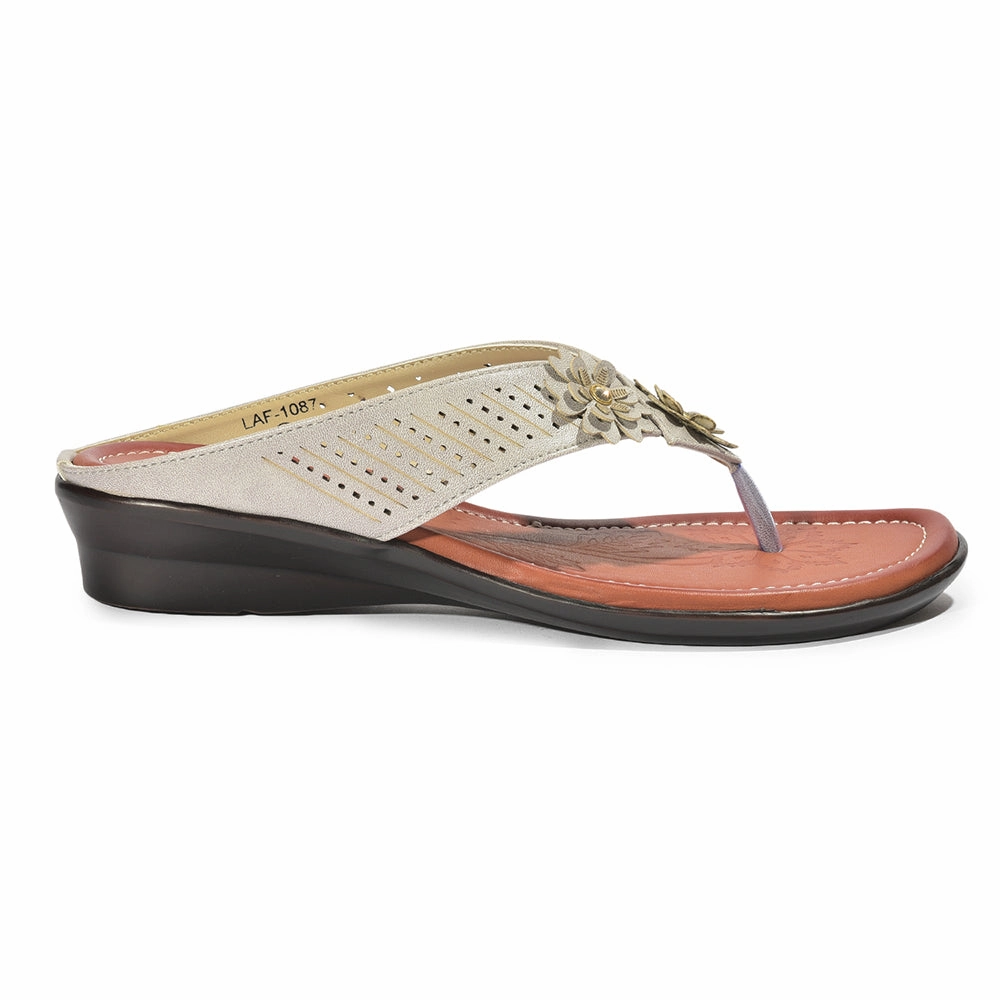 Senorita Casual Grey Slippers For Women LAF-1087 By Liberty
