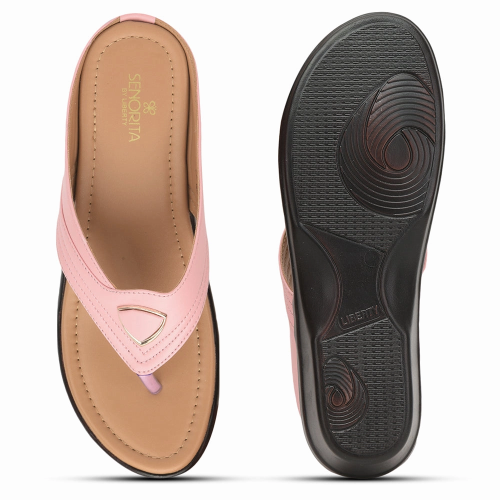 Senorita Casual Pink Slippers For Women LAF-1114 By Liberty