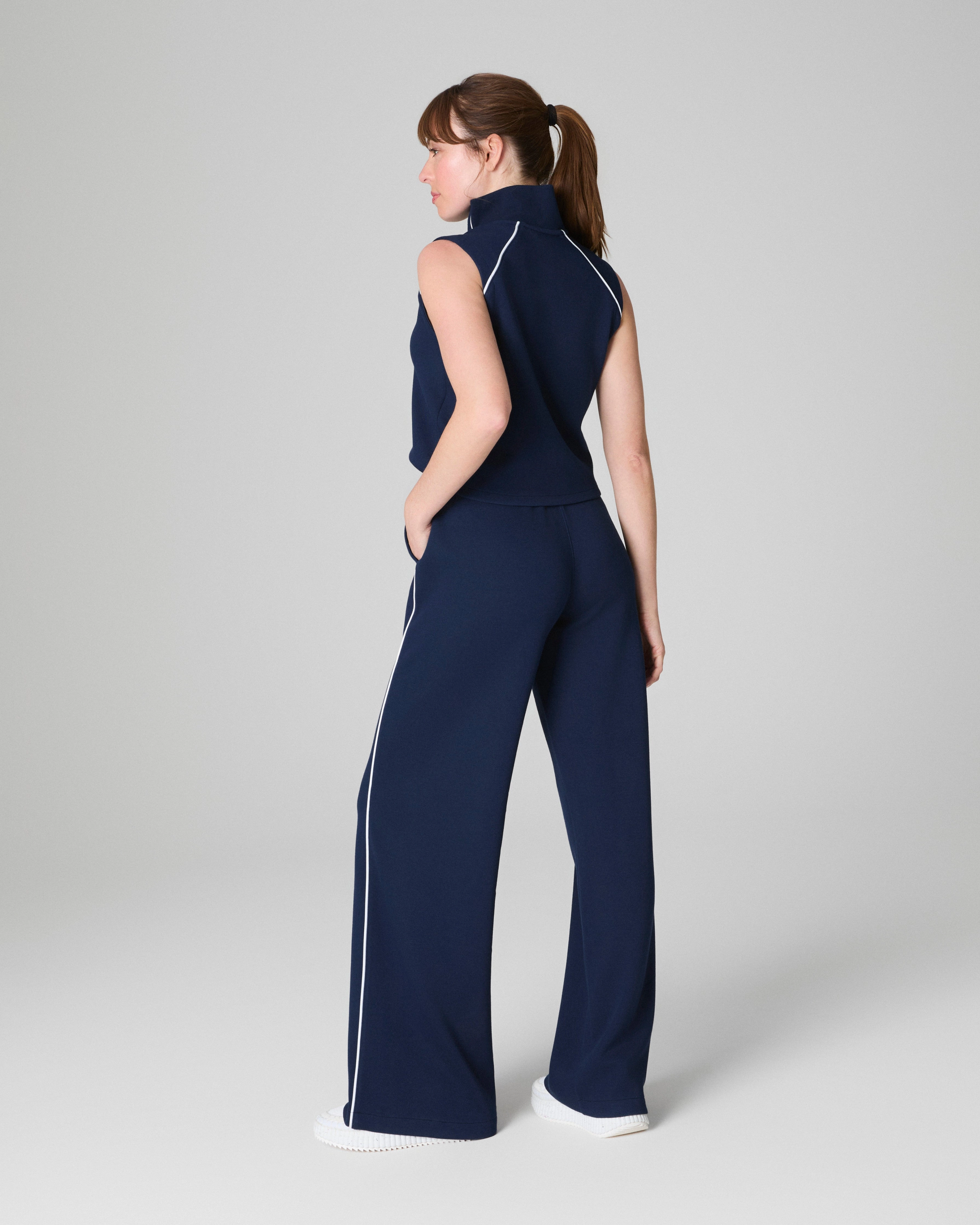 SPANX® AirEssentials Pique Sleeveless Mockneck Jumpsuit