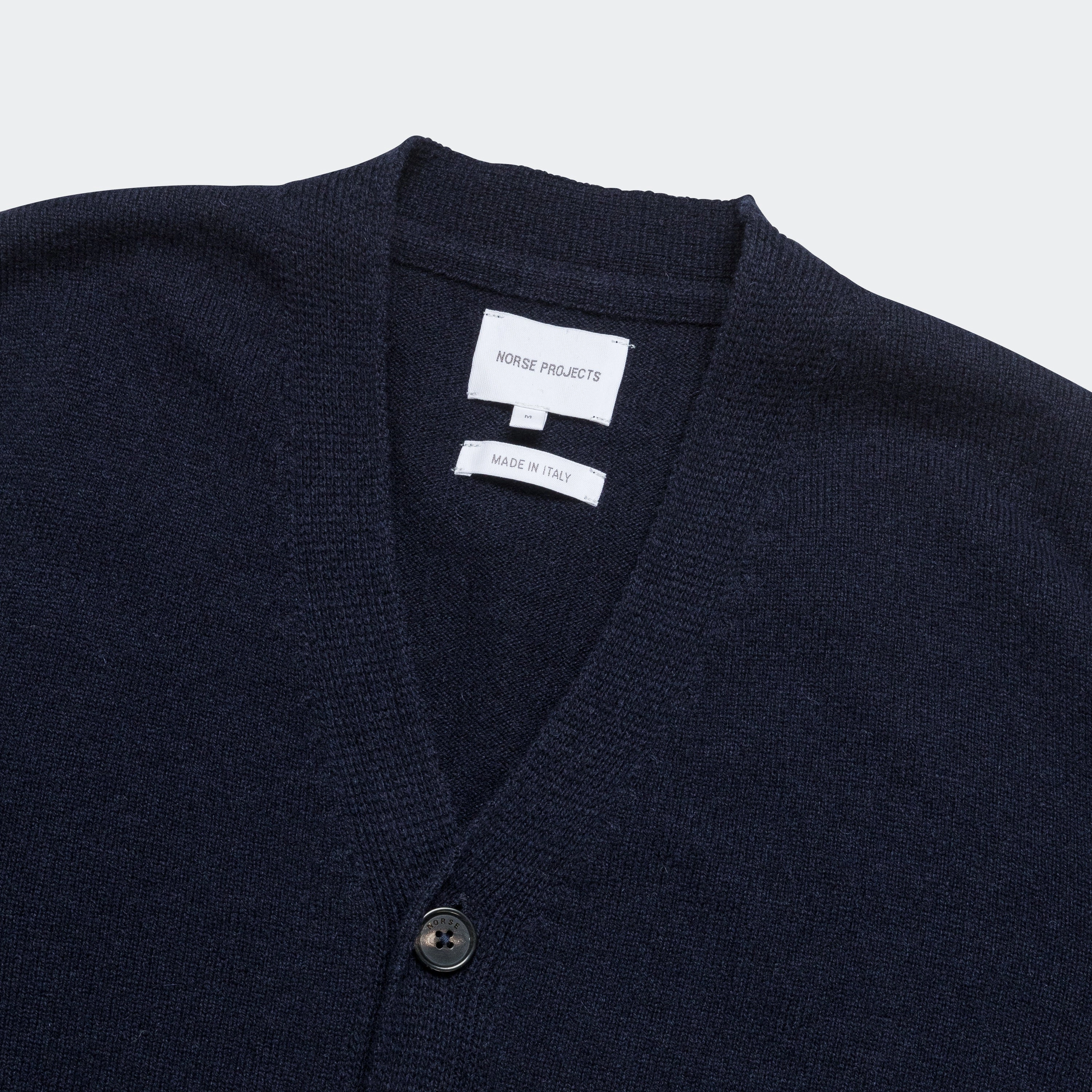 Standard Merino Lambswool Cardigan - Dark Navy