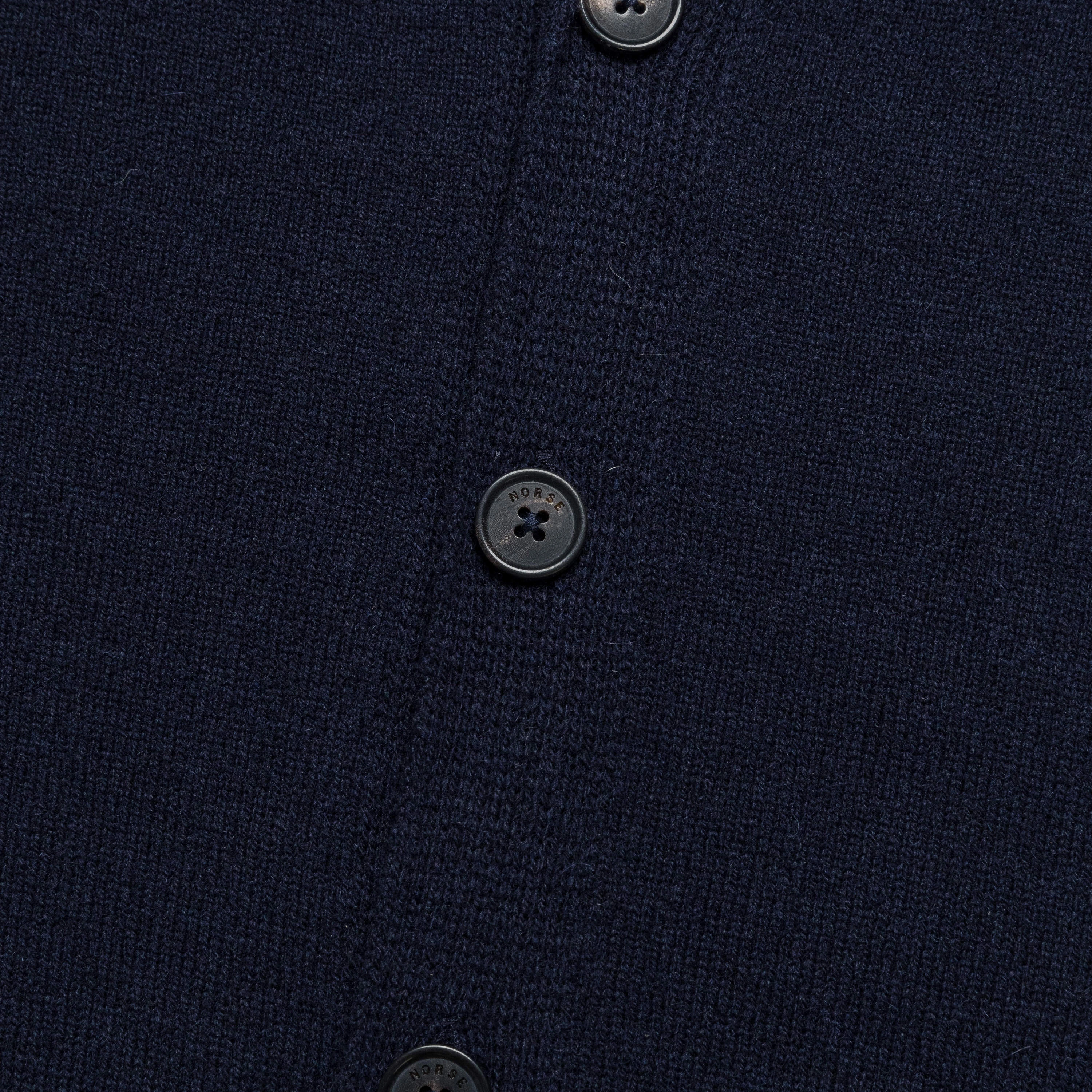 Standard Merino Lambswool Cardigan - Dark Navy