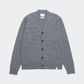 Standard Merino Lambswool Cardigan - Grey Melange