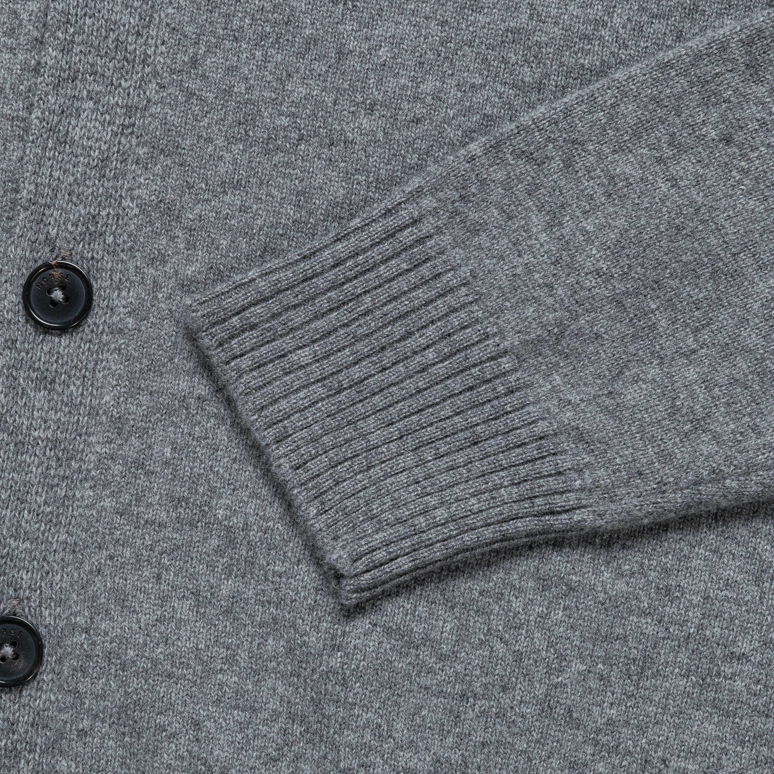 Standard Merino Lambswool Cardigan - Grey Melange