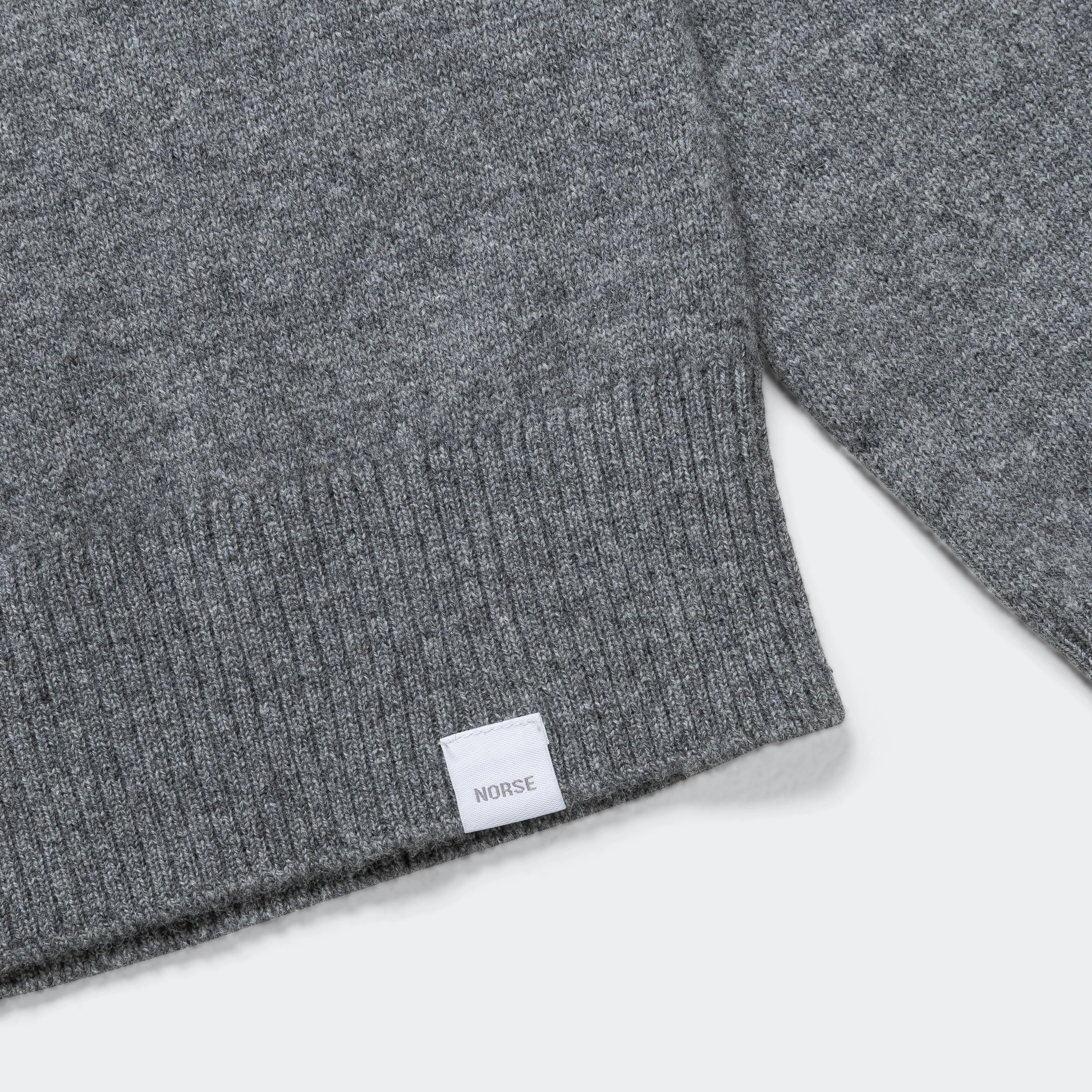Standard Merino Lambswool Cardigan - Grey Melange