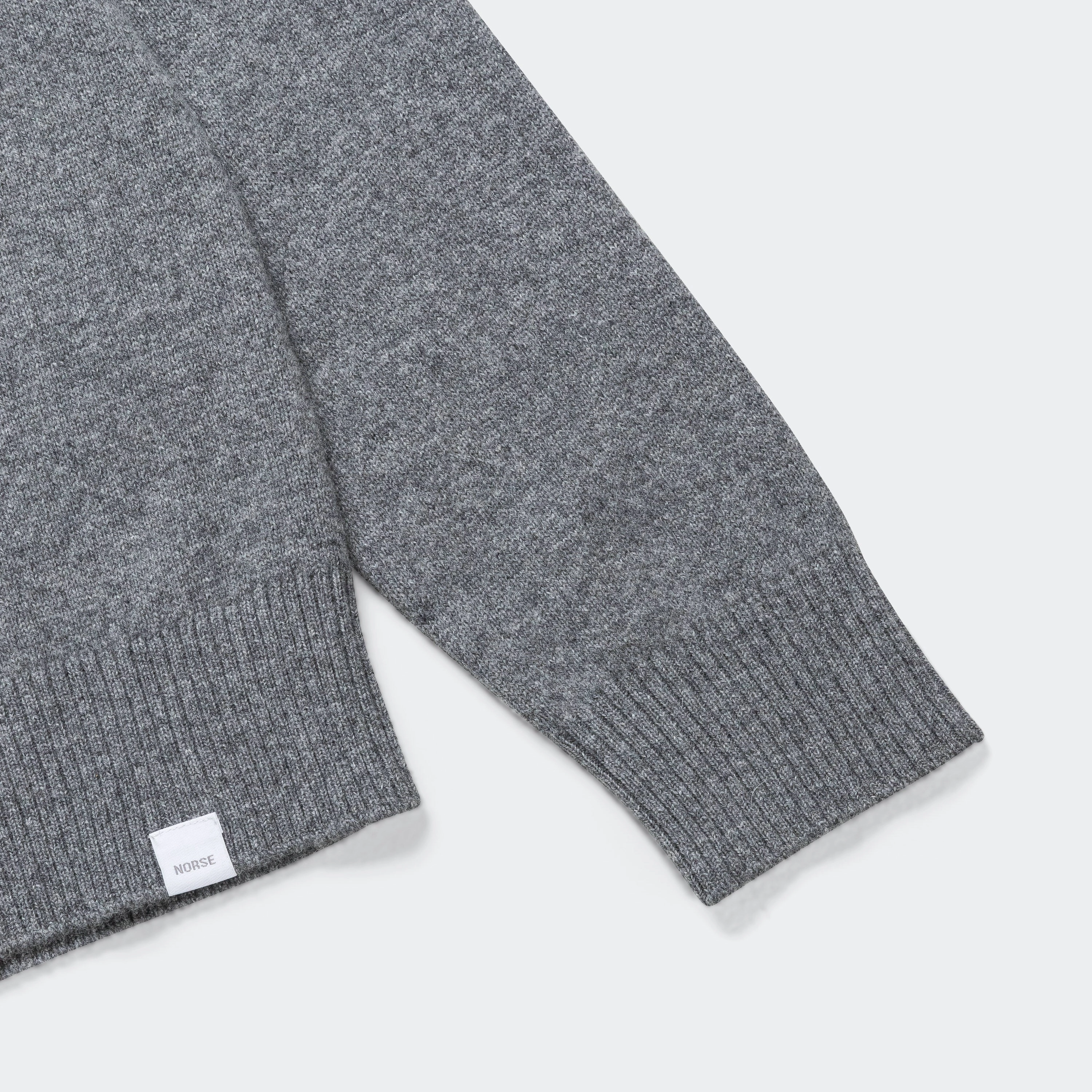 Standard Merino Lambswool Cardigan - Grey Melange