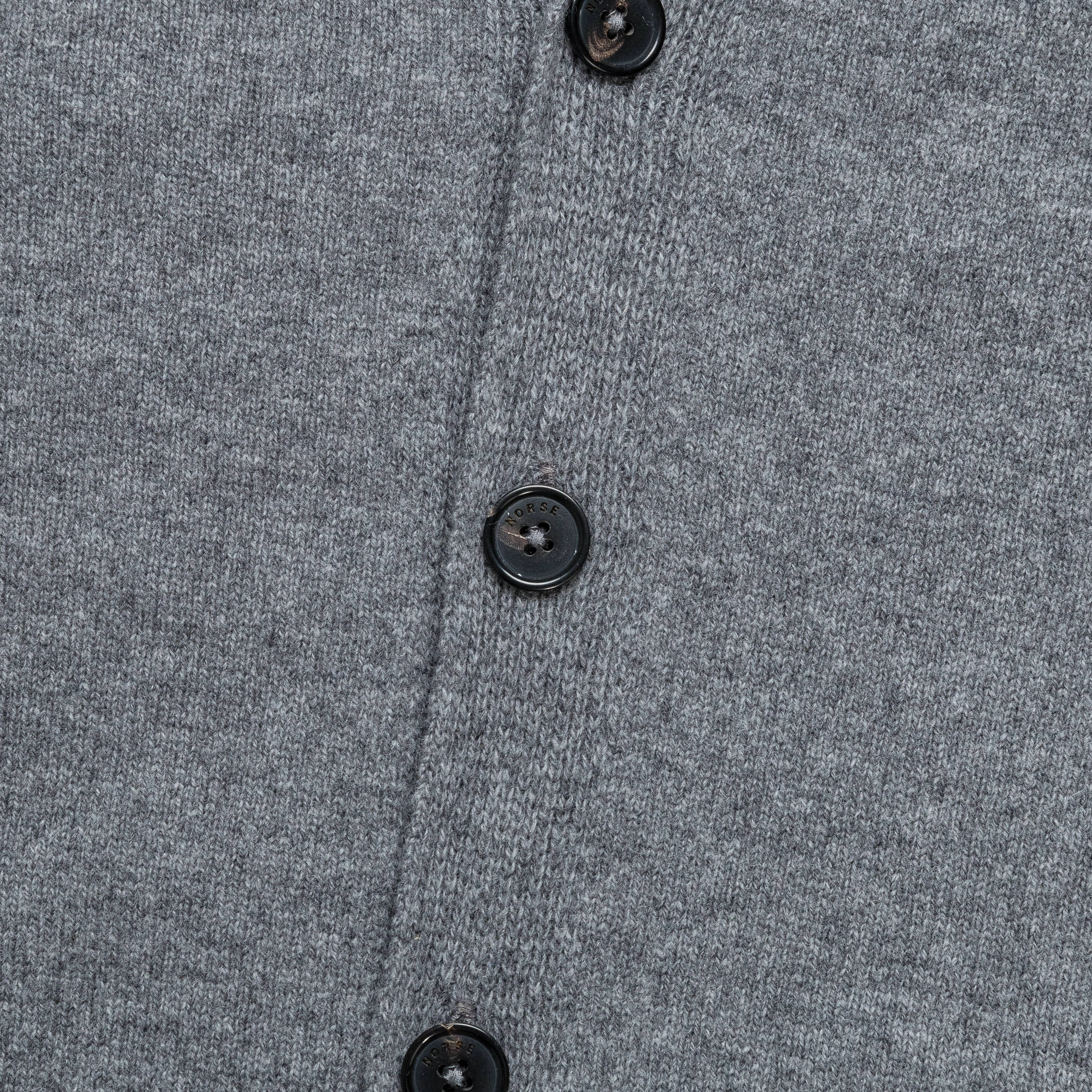 Standard Merino Lambswool Cardigan - Grey Melange