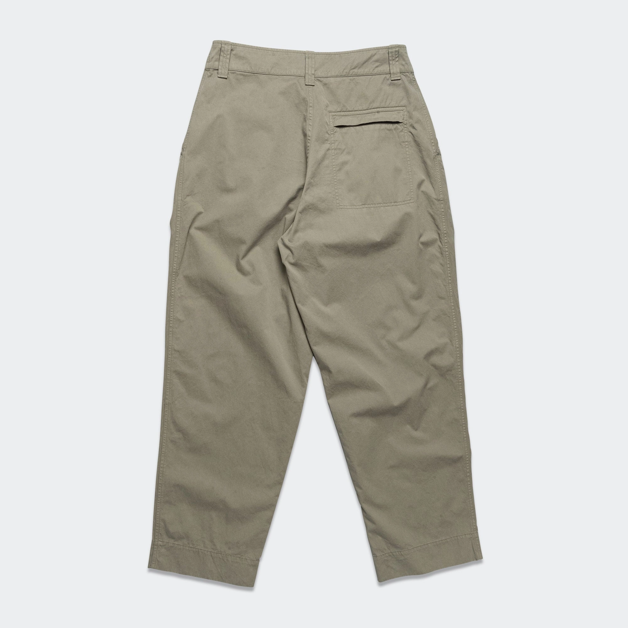 Stitch Pleat Trouser - Tough Cotton Twill Eucalyptus