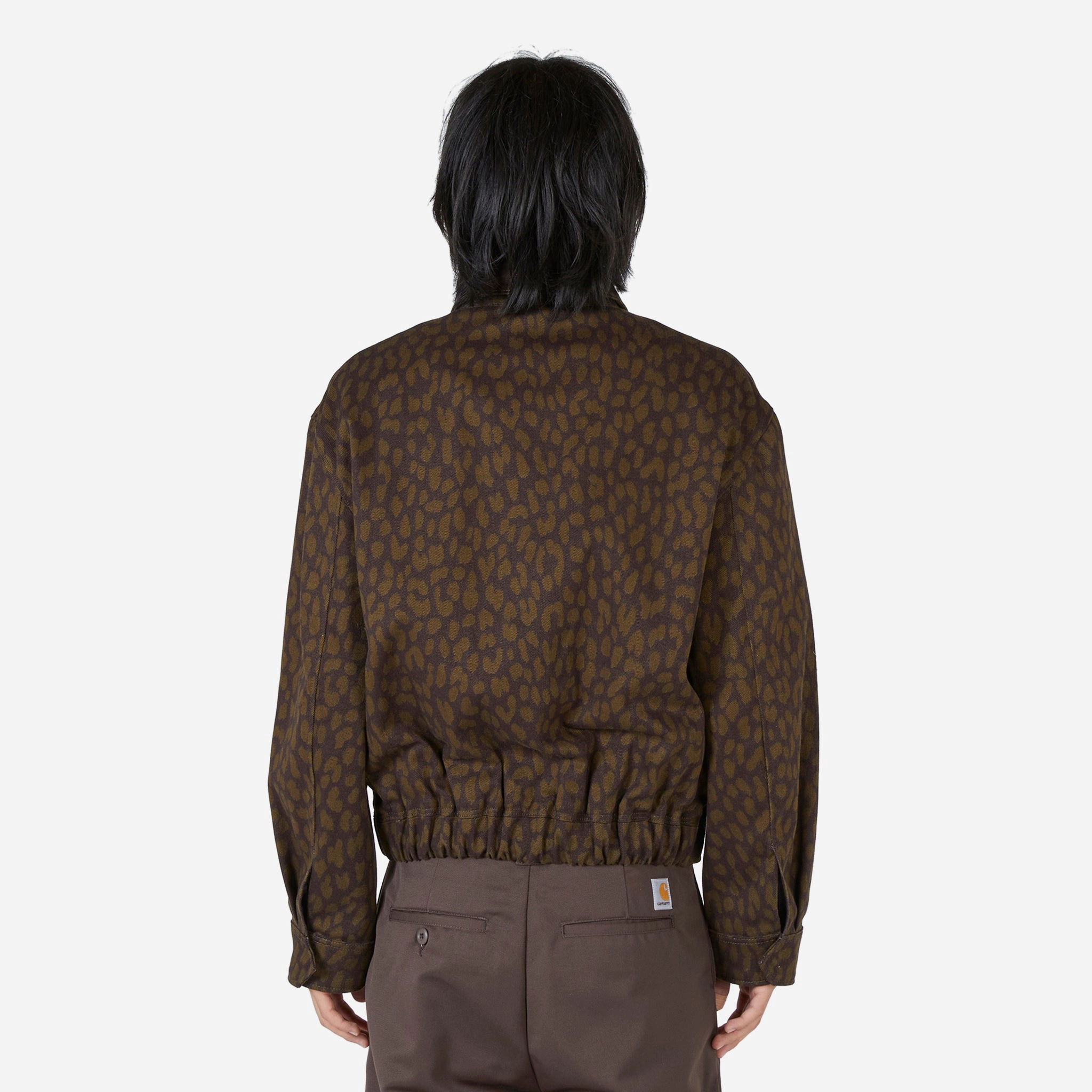 Tailored Blouson in Leopard Printed Canvas Dark Khaki | Light Khaki Leopard