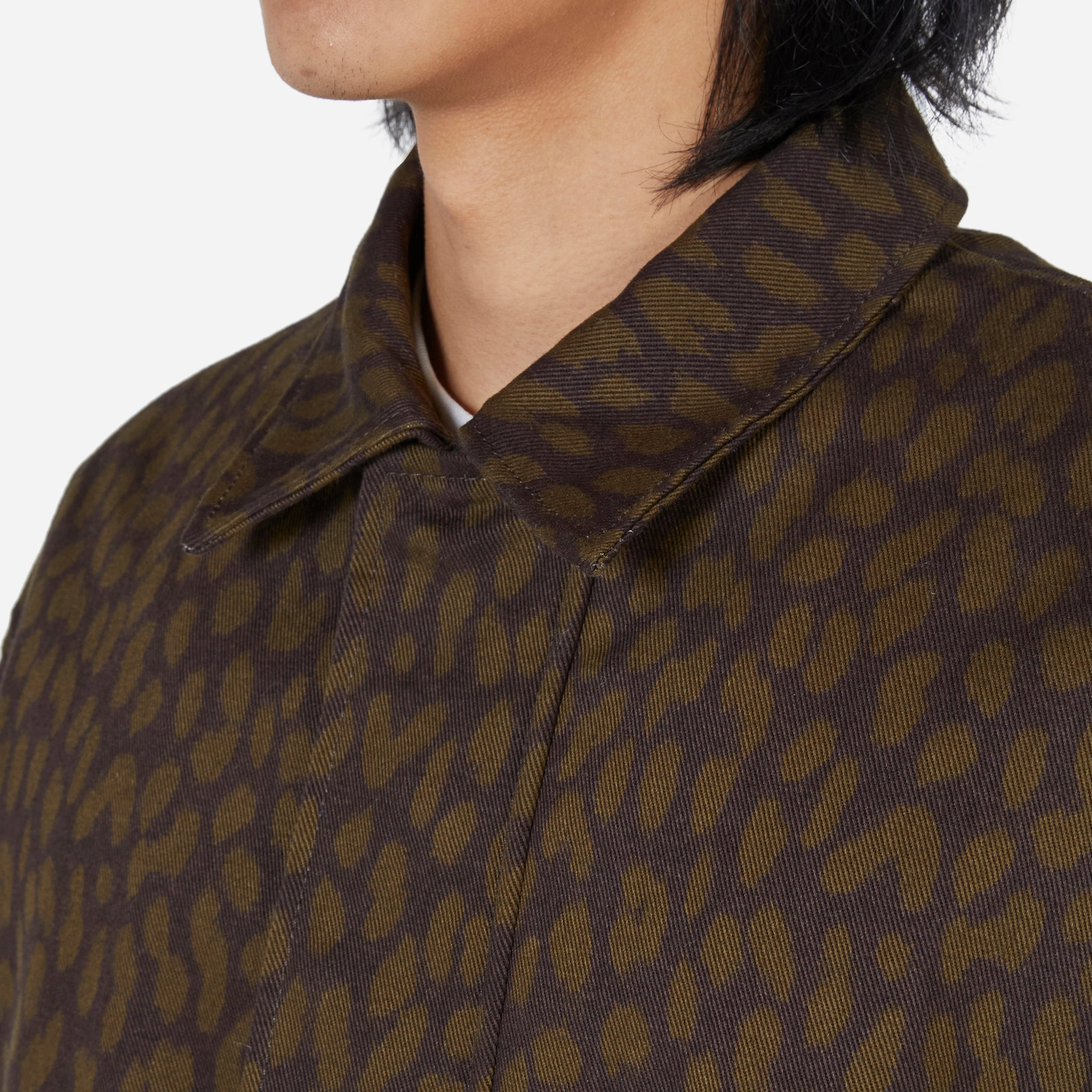 Tailored Blouson in Leopard Printed Canvas Dark Khaki | Light Khaki Leopard