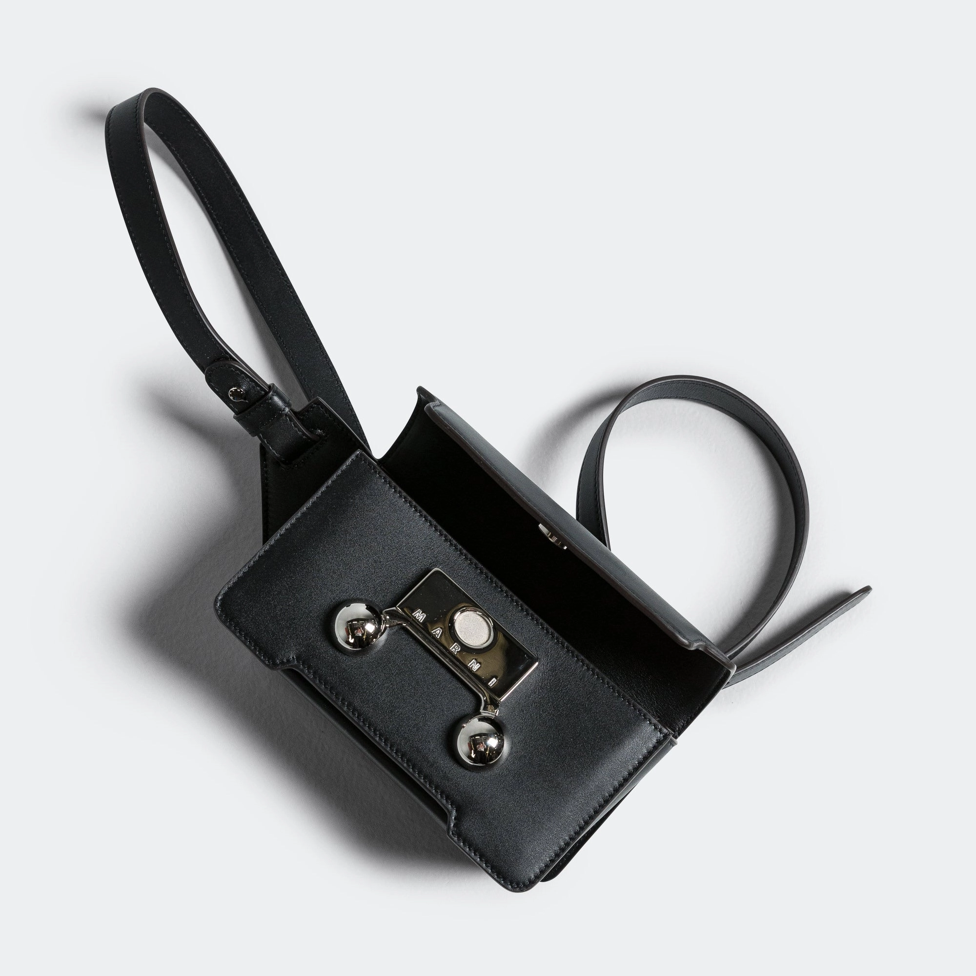 Trunkaroo Medium Crossbody Bag - Black Leather