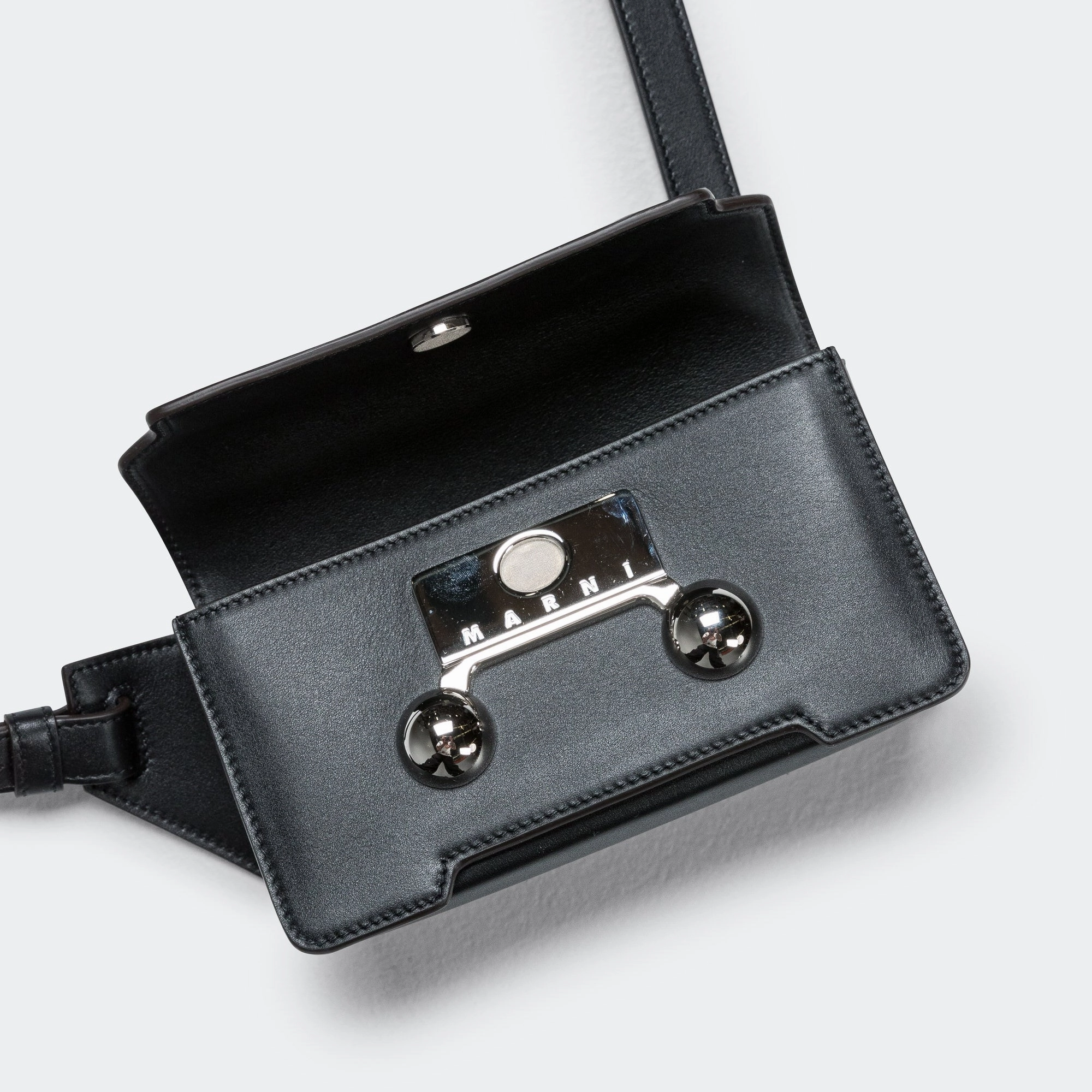 Trunkaroo Medium Crossbody Bag - Black Leather
