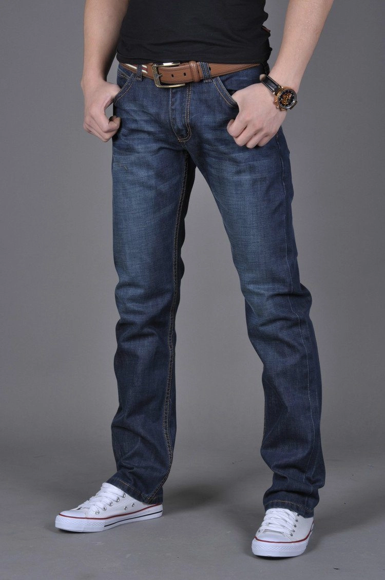West Louis™ Denim Casual Blue Jeans