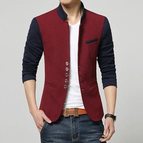 West Louis™ Fashion Patchwork Casual Blazer
