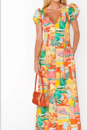 Winnie Maxi Dress In Multi