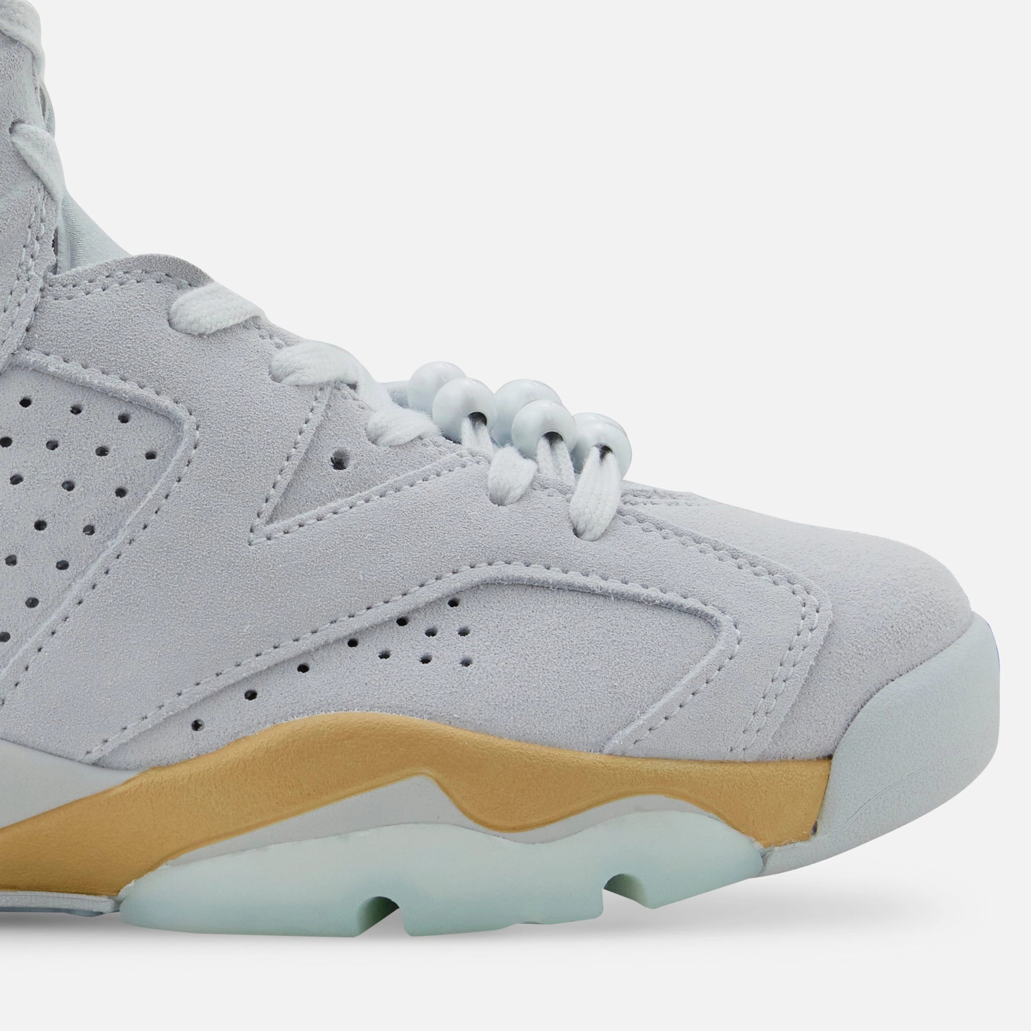 Women's Air Jordan 6 Retro Pure Platinum | Glacier Blue | Metallic Gold