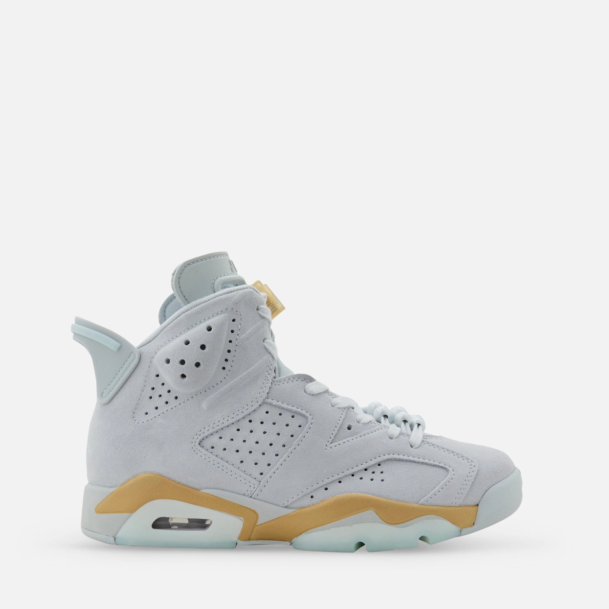 Women's Air Jordan 6 Retro Pure Platinum | Glacier Blue | Metallic Gold
