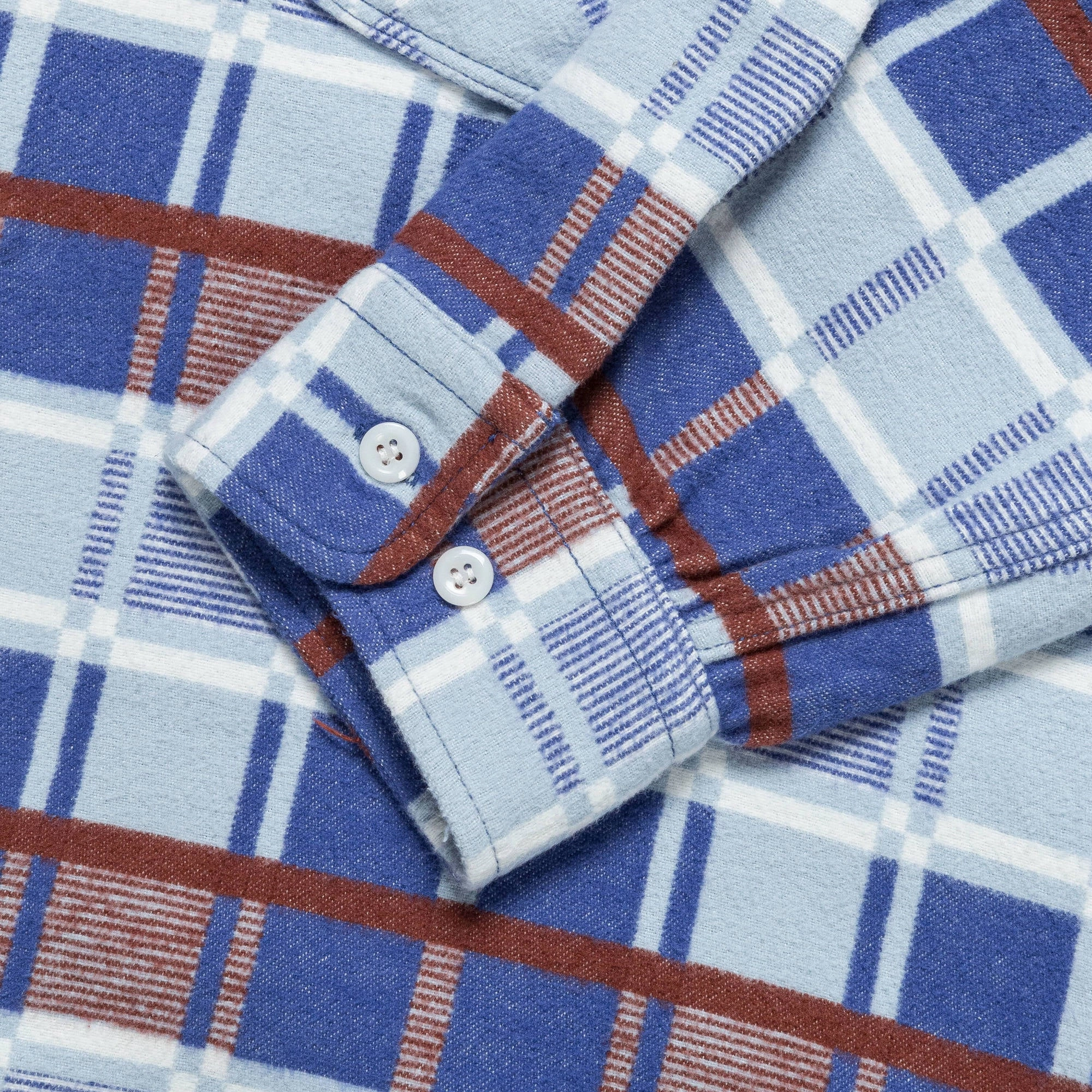 WORK Classic Fit Block Plaid Jacquard - Sax